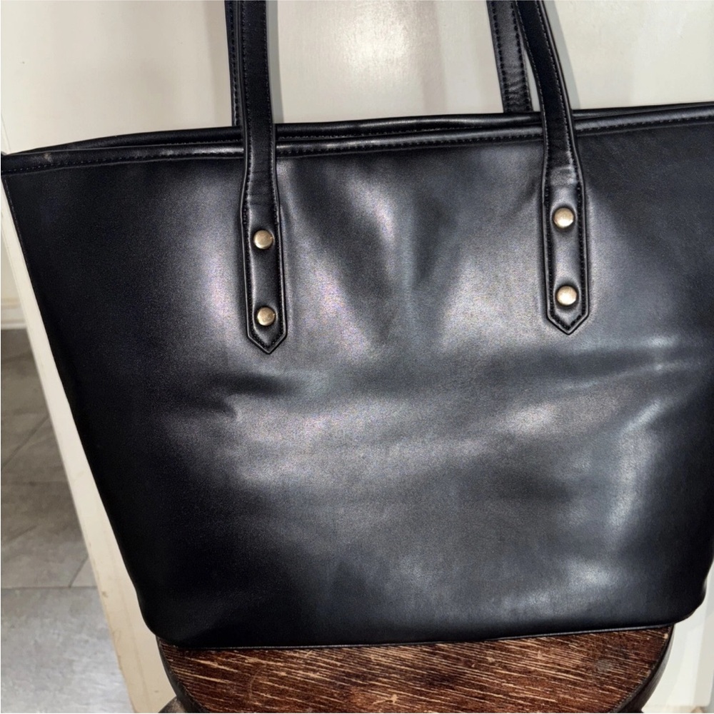 Black Tote Bag woman thou art lose! Christians smoke free#fastshipping -#nwot - Picture 5 of 6